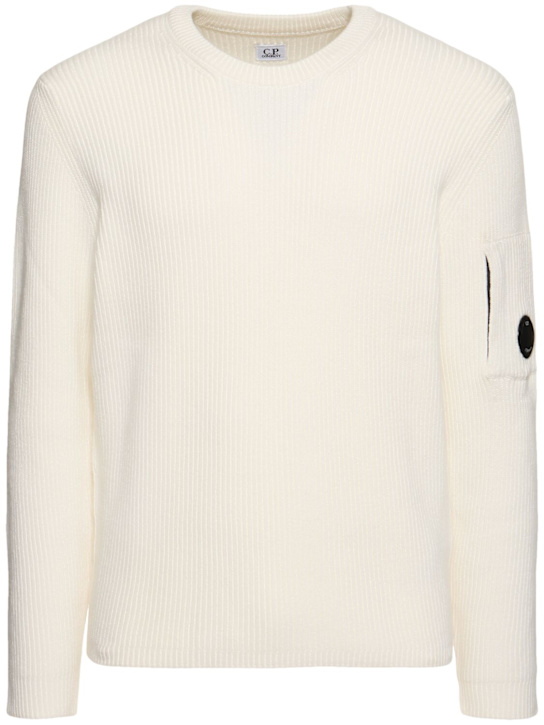 C.P. Company: Full rib crew neck knit sweatshirt - men_0 | Luisa Via Roma