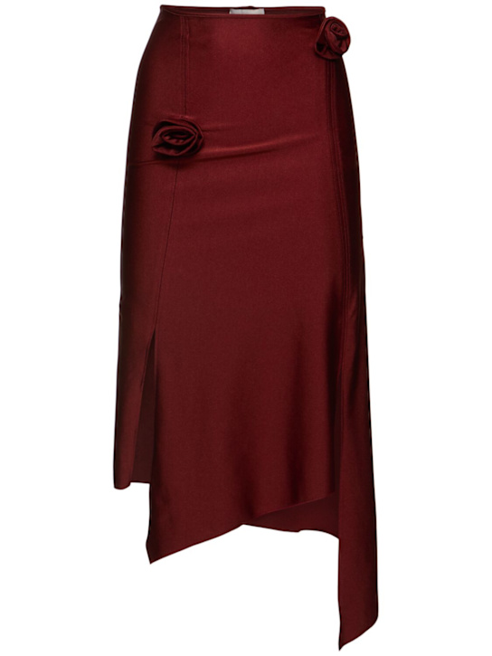 Coperni: Flower jersey midi skirt - women_0 | Luisa Via Roma