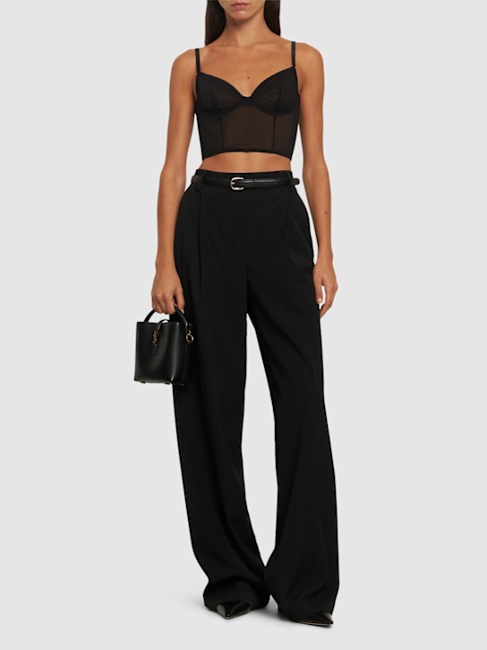 Fleur Du Mal: Mesh longline bustier - women_1 | Luisa Via Roma