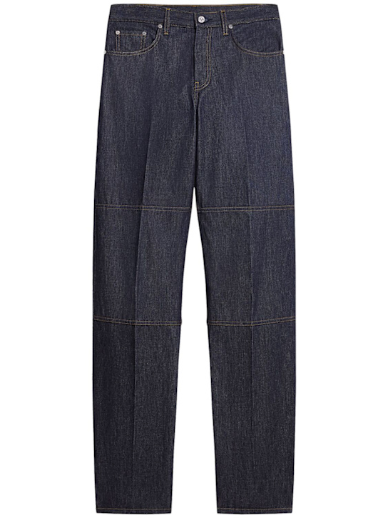 Helmut Lang: Carpenter back zip flared jeans - Dark Blue - women_0 | Luisa Via Roma