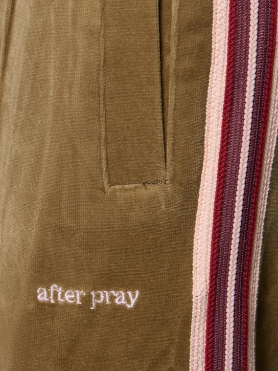 After Pray: Velvet track pants - men_1 | Luisa Via Roma