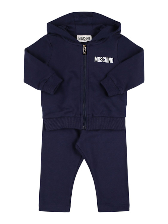 Moschino: コットンスウェットシャツ＆スウェットパンツ - kids-girls_0 | Luisa Via Roma