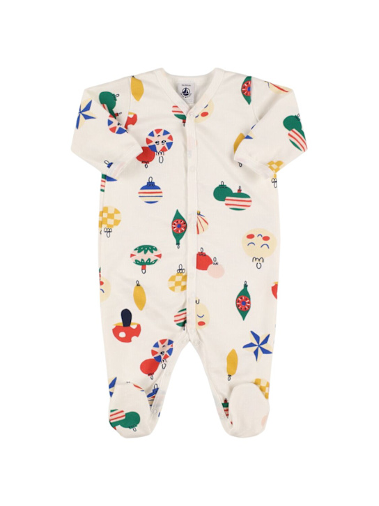 Petit Bateau: Printed cotton romper - kids-boys_0 | Luisa Via Roma