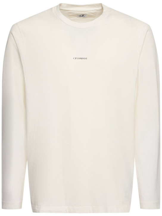 C.P. Company: Brushed jersey long sleeve  t-shirt - men_0 | Luisa Via Roma