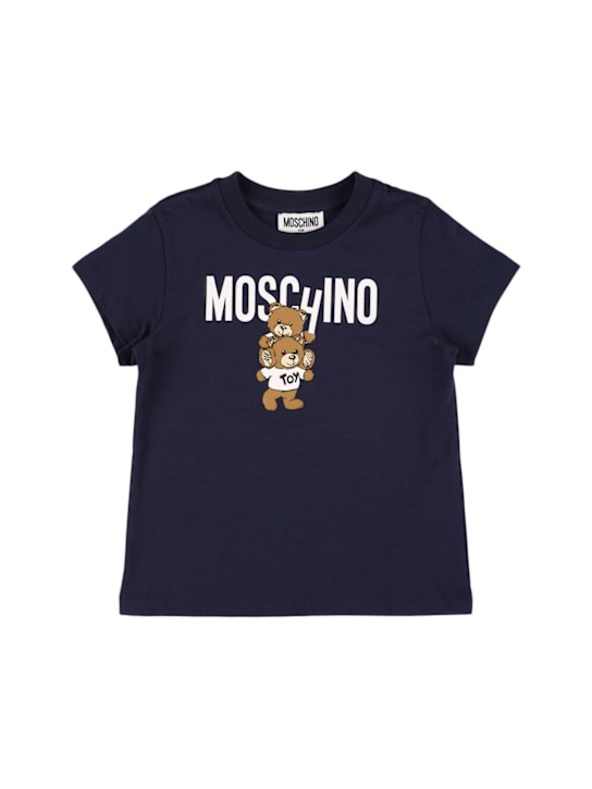 Moschino: Printed cotton jersey t-shirt - kids-boys_0 | Luisa Via Roma