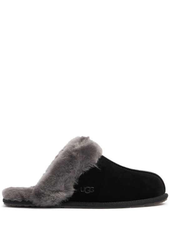 Ugg: 10mm Scuffette II suede & shearling mule - women_0 | Luisa Via Roma
