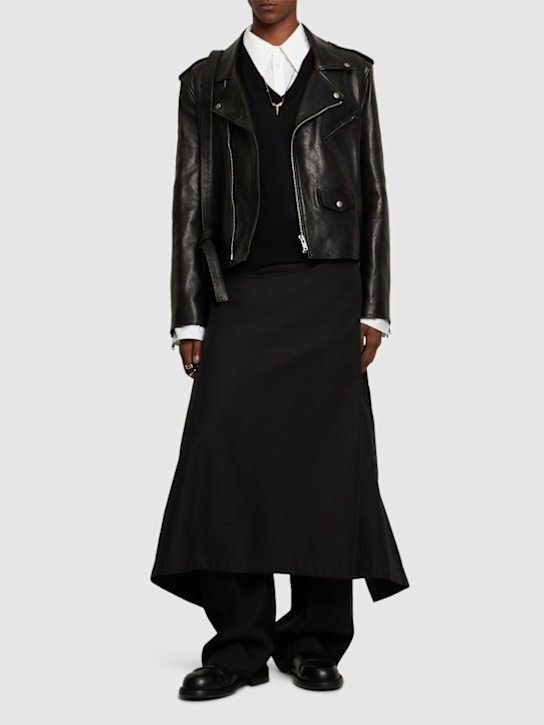 Ann Demeulemeester: Arvid Perfecto leather jacket - men_1 | Luisa Via Roma