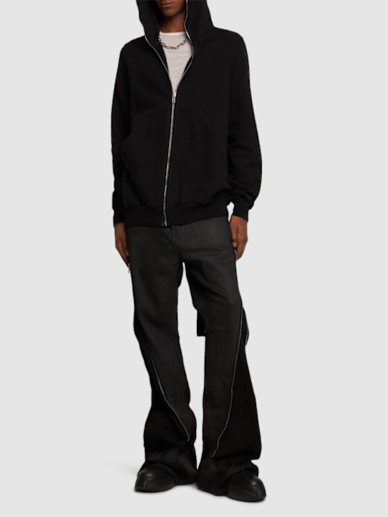 Rick Owens DRKSHDW: Gimp hooded cotton sweatshirt - men_1 | Luisa Via Roma