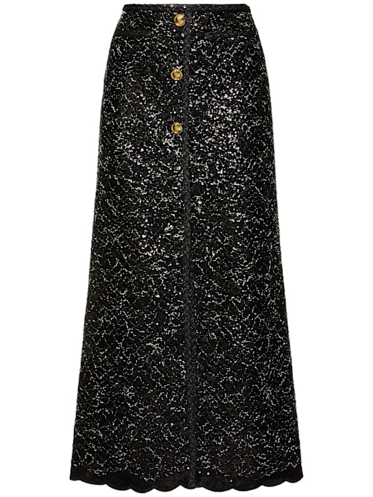 Sequined tweed midi skirt - Thumbnail 1