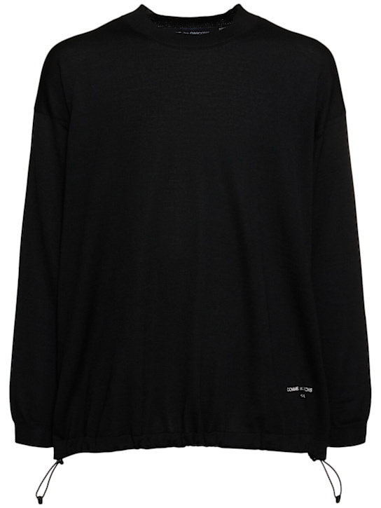 Comme des Garçons Homme: CDG Homme logo crewneck sweater - men_0 | Luisa Via Roma