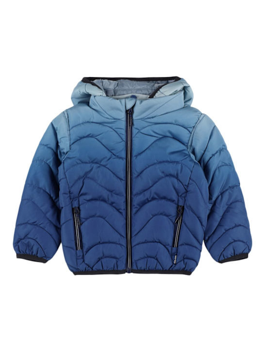 Molo: Recycled polyester puffer hooded jacket - kids-boys_0 | Luisa Via Roma