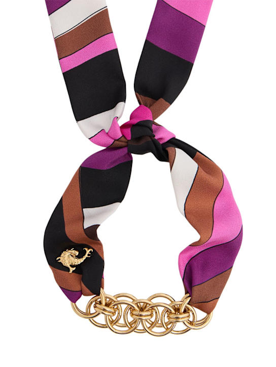 Pucci: Silk twill bandeau & chain bracelet - women_0 | Luisa Via Roma