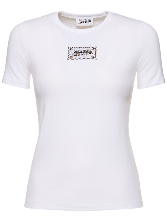 Jean Paul Gaultier: Stretch cotton jersey baby t-shirt - women_0 | Luisa Via Roma