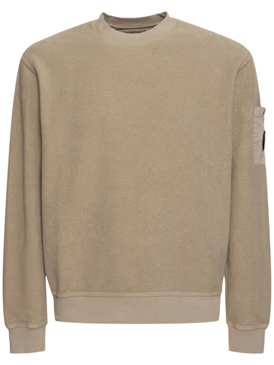 C.P. Company: Brushed Emerized crewneck sweatshirt - men_0 | Luisa Via Roma