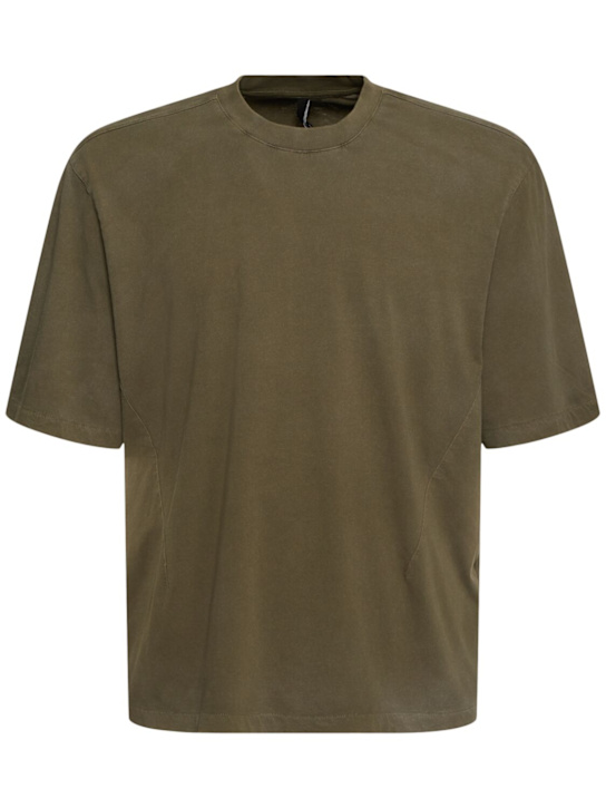 Entire Studios: Dart cotton t-shirt - Green - men_0 | Luisa Via Roma
