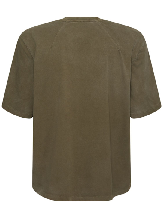 Entire Studios: Dart cotton t-shirt - Green - men_4 | Luisa Via Roma