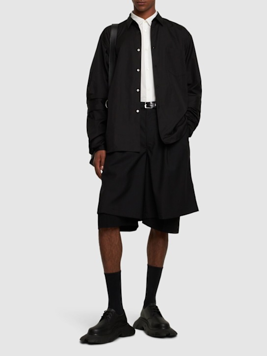 Comme des Garçons Homme Plus: Multi-layer cotton shirt - men_1 | Luisa Via Roma