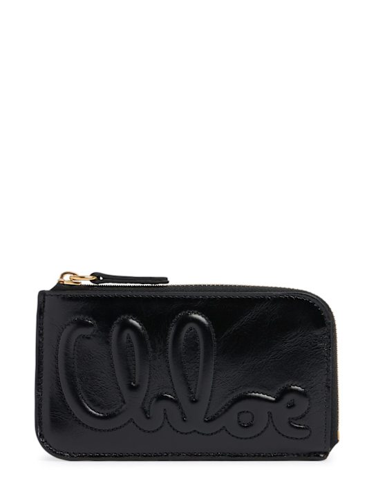 Chloé: C Chloe shiny leather wallet - women_0 | Luisa Via Roma