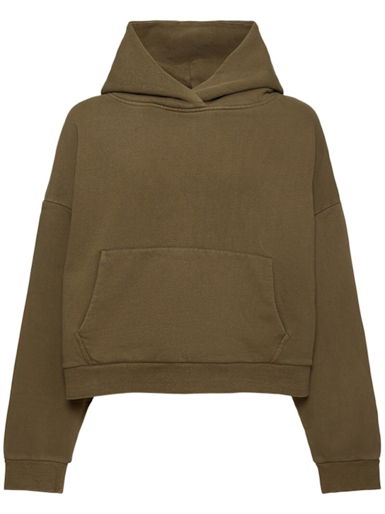 Entire Studios: Heavy Hood washed cotton hoodie - Military Green - men_0 | Luisa Via Roma