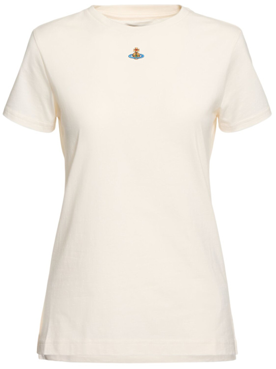Vivienne Westwood: Orb logo cotton jersey t-shirt - women_0 | Luisa Via Roma