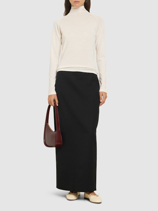 The Row: Top dolcevita in maglia Honna - Bianco - women_1 | Luisa Via Roma