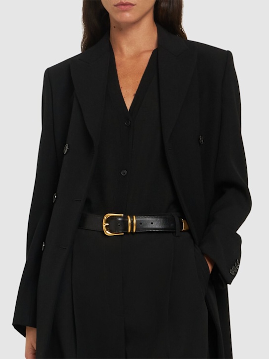 The Row: Vintage leather belt - Black - women_1 | Luisa Via Roma