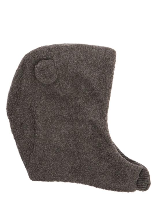 1 + IN THE FAMILY: Cotton blend padded hat w/ear appliqués - Grey - kids-boys_0 | Luisa Via Roma