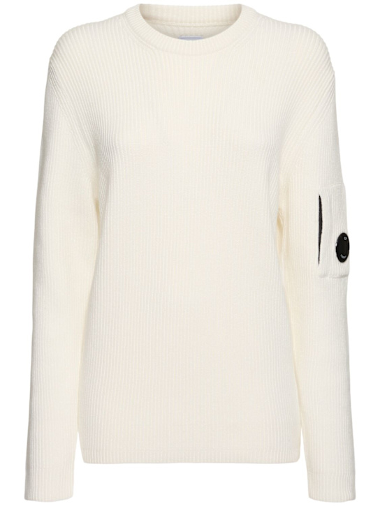 C.P. Company: Full rib crew neck knit sweatshirt - women_0 | Luisa Via Roma