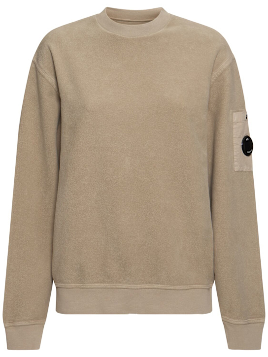 C.P. Company: Brushed Emerized crewneck sweatshirt - women_0 | Luisa Via Roma