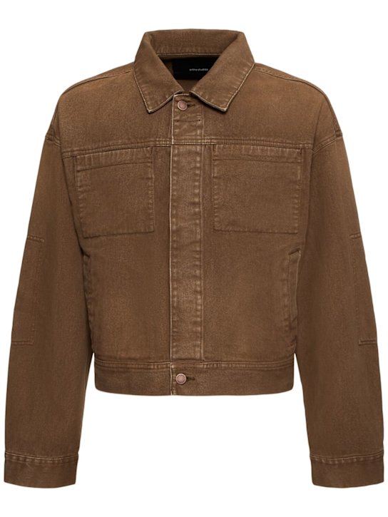 Entire Studios: Gem boxy fit denim jacket - men_0 | Luisa Via Roma