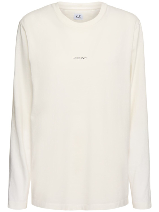 C.P. Company: Brushed jersey long sleeve  t-shirt - women_0 | Luisa Via Roma
