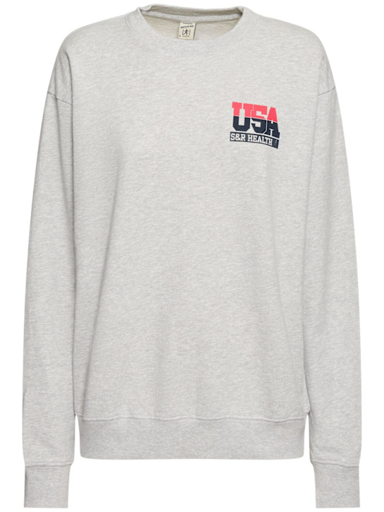 Sporty & Rich: Team USA crewneck sweatshirt - Grey - women_0 | Luisa Via Roma