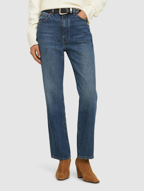 Khaite: 85mm Nevada stretch leather ankle boots - women_1 | Luisa Via Roma