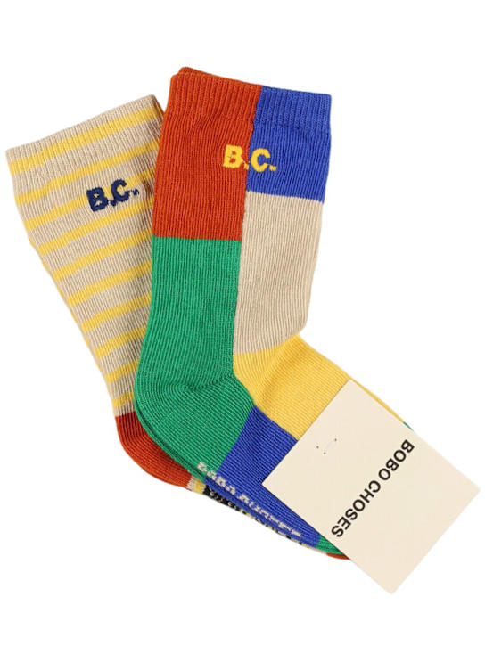 Bobo Choses: コットンブレンドソックス 2足パック - kids-girls_0 | Luisa Via Roma