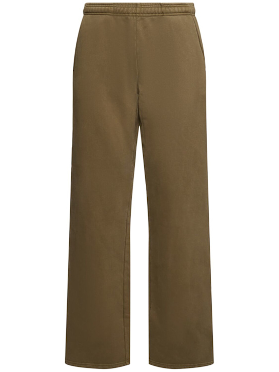 Entire Studios: Straight organic cotton sweatpants - Green - men_0 | Luisa Via Roma