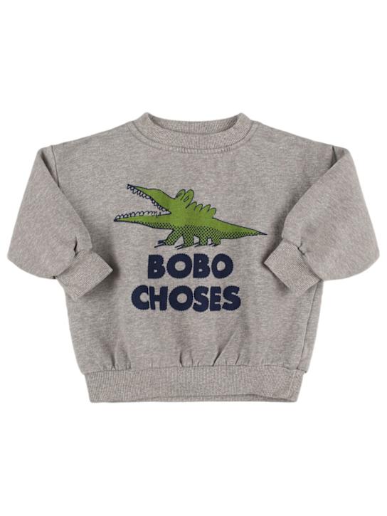 Bobo Choses: コットンブレンドスウェットシャツ - kids-boys_0 | Luisa Via Roma