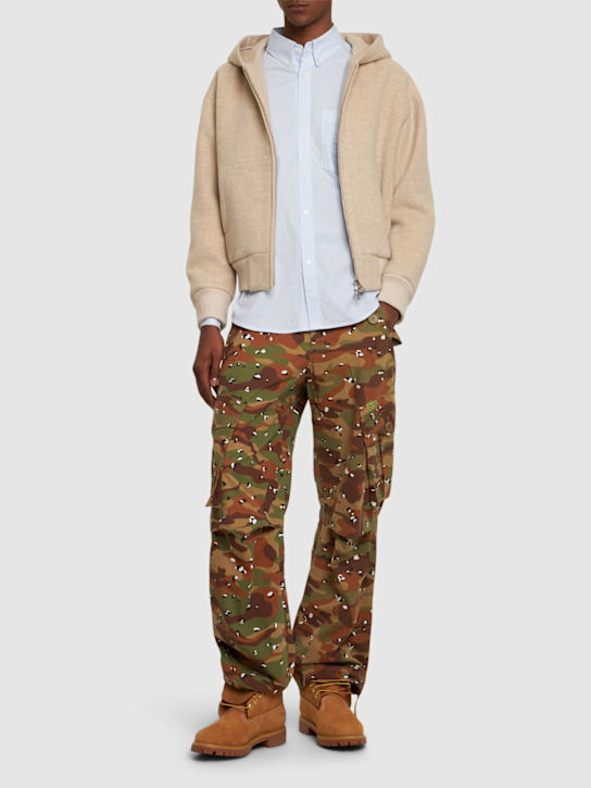 After Pray: Miltary cargo camo pants - Beige - men_1 | Luisa Via Roma