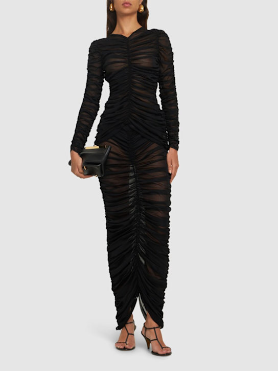 Khaite: Laure silk blend skirt - women_1 | Luisa Via Roma