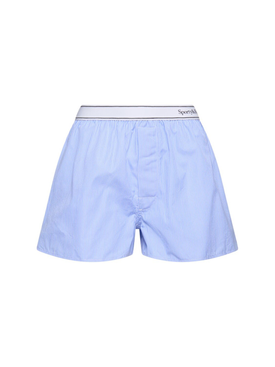 Sporty & Rich: Serif logo boxer shorts - women_0 | Luisa Via Roma