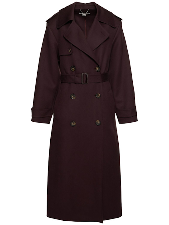 Stella McCartney: Wool long trench coat - women_0 | Luisa Via Roma