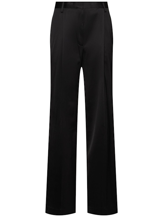 Dries Van Noten: Portia viscose blend straight pants - Black - women_0 | Luisa Via Roma