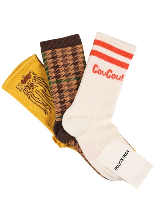 Mini Rodini: Pack of 3 printed socks - kids-boys_0 | Luisa Via Roma