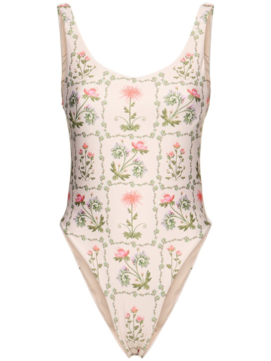 Agua By Agua Bendita: Gema printed one piece swimsuit - women_0 | Luisa Via Roma