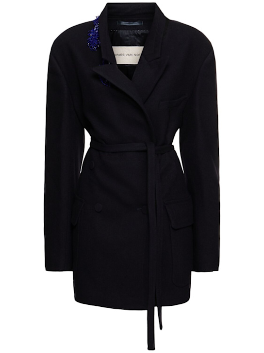 Dries Van Noten: Bless embroidered wool blend jacket - women_0 | Luisa Via Roma