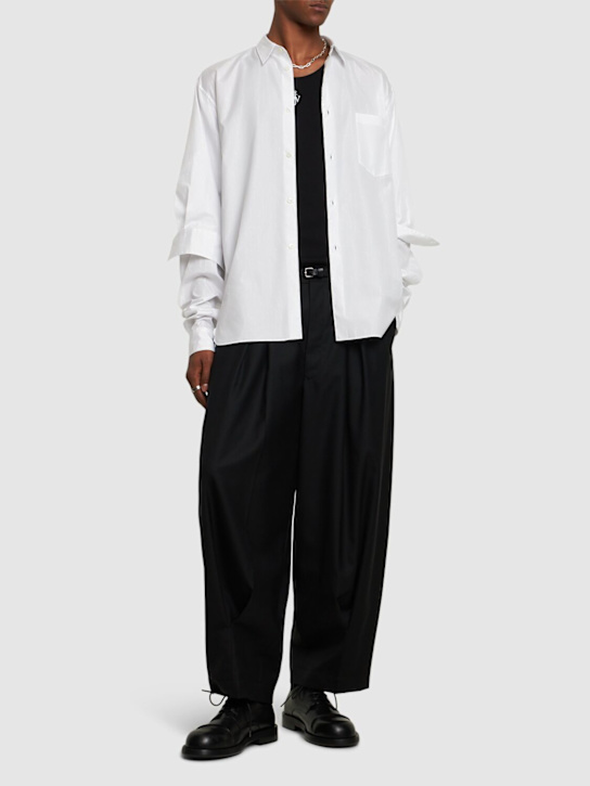 Comme des Garçons Homme Plus: マルチレイヤーコットンシャツ - men_1 | Luisa Via Roma