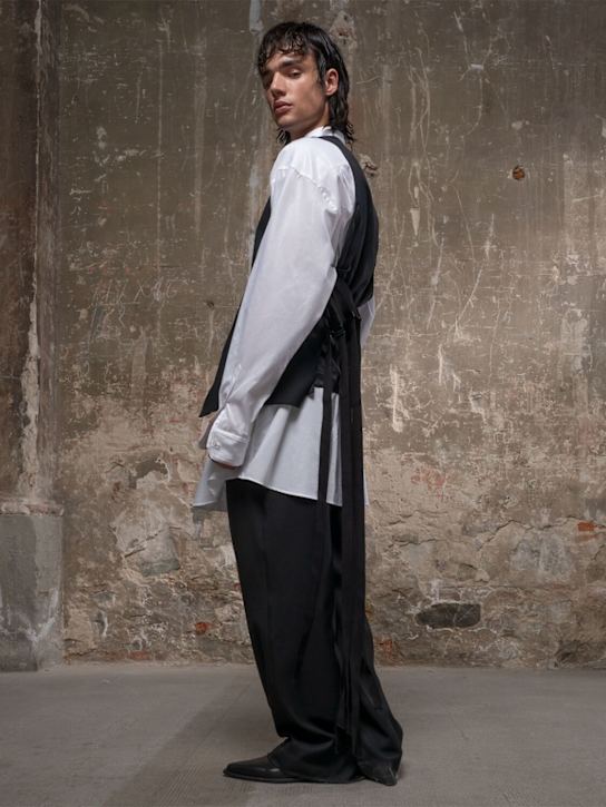 Ann Demeulemeester: Gilet Ludwig in cotone / cintura - men_3 | Luisa Via Roma