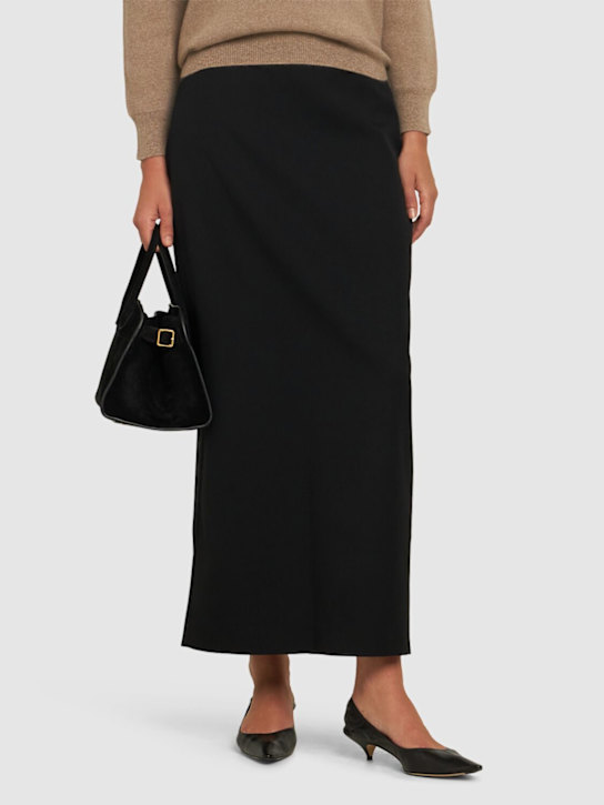 The Row: 35毫米Uxor皮革高跟鞋 - 黑色 - women_1 | Luisa Via Roma