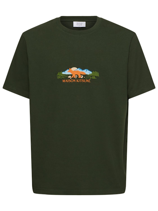 Maison Kitsuné: Outdoor Profile fox comfort t-shirt - men_0 | Luisa Via Roma