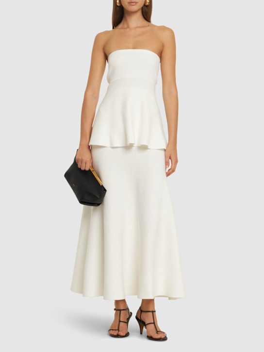 The Frankie Shop: Gabrielle viscose blend knit midi skirt - women_1 | Luisa Via Roma