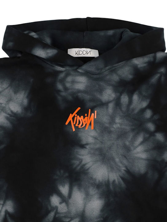 Kiddin: Printed cotton blend sweatshirt - Black - kids-boys_1 | Luisa Via Roma